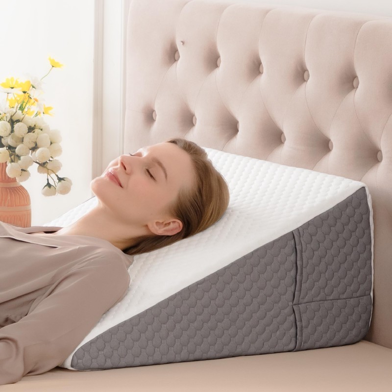 Simpledad 12" Bed Wedge Pillow for Post-Surgery Sleeping & Headboard