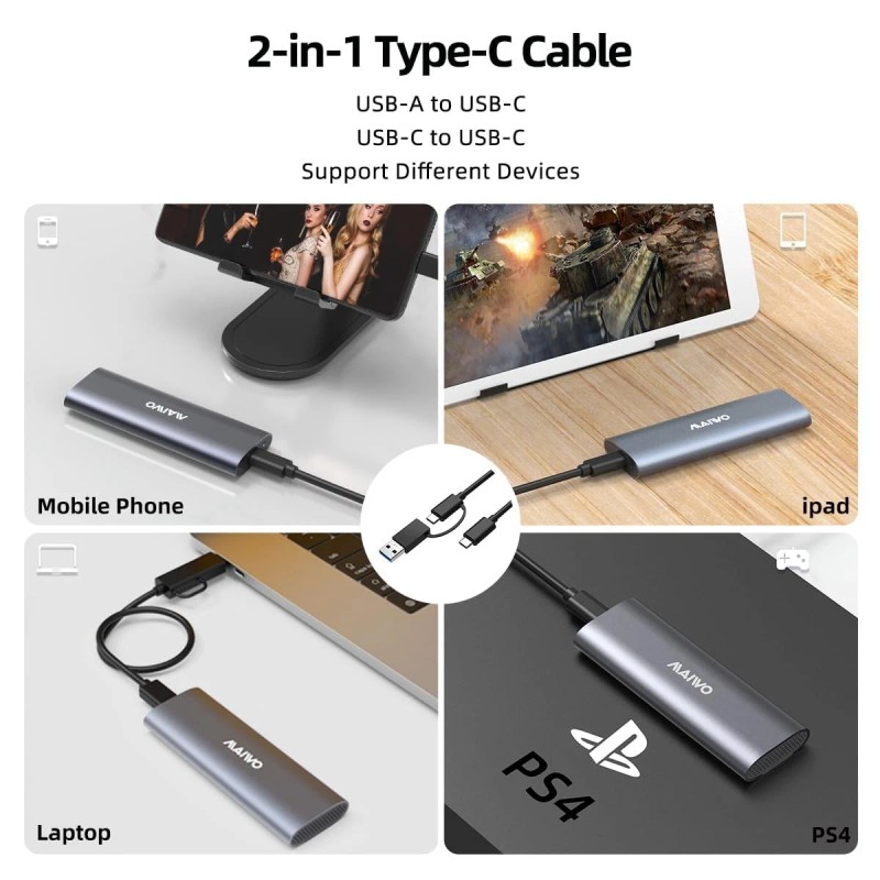 Maiwo M.2 NVMe SSD Enclosure USB 3.1 GEN2 10Gbps Support
