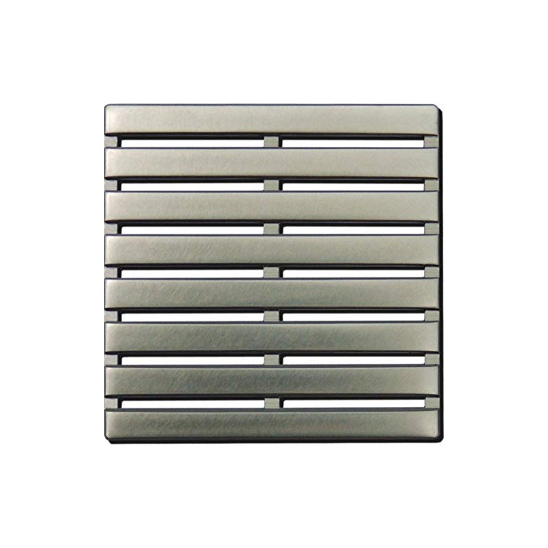 Ebbe America E4811-PC Unique Parallel Polished Square Shower Drain, Chrome