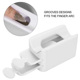 Bandeja de inmersión, Contenedor de polvo de inmersión de uñas, Recipiente de reciclaje de polvo de uñas Nail Art Contenedor de polvo de inmersión Caja de almacenamiento de polvo de brillo de uñas