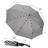 Mr. Pen Windproof Travel Umbrella - Zebra Stripes, Automatic, Compact,