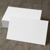 BAY LETTERPRESS Blank Cards, Business Card Size, White, Fine Paper,