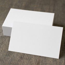BAY LETTERPRESS Blank Cards, Business Card Size, White, Fine Paper, 100 Sheets, 3.6 x 2.2 inches (91 x 55 mm)