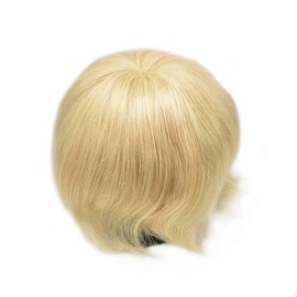 Hair Wonders Remy Human Hair Toupee For Men Hairpieces Mens Hair Replacement System Breathable Mens Hair Piece Lace Front Men Toupee 7X10#22R Light Blonde 120% Density