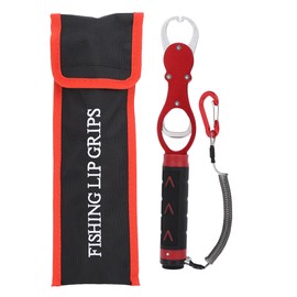15kg Aluminum Alloy Fishing Pliers Grip with Non-slip Handle Tackle Hook Recover Cutter Line Split Ring Tools(Red )