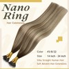 [Keeps Texture]Sunny Nano Hair Extensions Brown Nano Tip Extensions Ombre