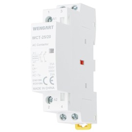 Wengart Household AC Contactor WCT-25, AC 230V 25A, 2, Normally Open, Longer Electrical Life, Quieter Operation and More Compact Design for Controlling Household Appliances