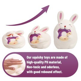 Anboor 4.7 Inches Rabbit Squishies Kawaii Soft Slow Rising Cute Scented Animal Squishy Stress Relief Kids Toys Decorative Props