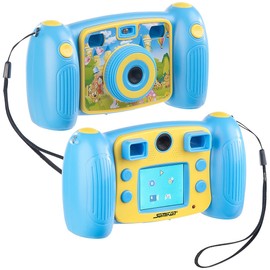 Somikon Children's Camera Full HD Digital Camera, 2nd Lens for Selfies & 2 Viewfinder Blue (Children's Digital Camera, Children's Photo Camera, Gift Ideas)