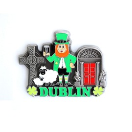 Dublin - 3D Metal Fridge Magnet for Kitchen Refrigerator - Unique Stylish Design Holiday Souvenir Gift