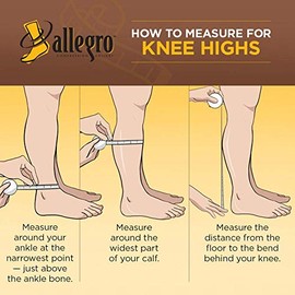 Allegro 20-30 mmHg Essential 18 Sheer Support Closed Toe Compression Sock - Comfortable, Knee High Support Stockings