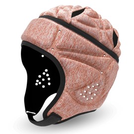 Rugby Head Cap Head Gear Adult Men Women Unisex Head Protection Rugby Protector Head Guard (Smokey Pink)