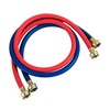 Solimeta 2 Pack Rubber Washing Machine Hoses, 6 Ft Burst Proof Red and Blue Washer Machine Hot and Cold Water Connection Inlet Supply Lines