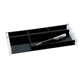 Wedo 601601 Pen Tray (Acrylic Exclusive) Crystal Clear / Black