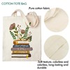 OUZ Aesthetic Floral Books Tote Bag, Flower Canvas Tote Bag