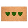 Calloway Mills Green Trio Hearts Doormat (17" x 29")