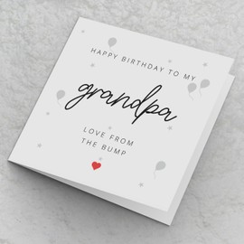 Grandpa to be Birthday Card from Baby Bump | Happy to my love the Cute Cards | Unique Design