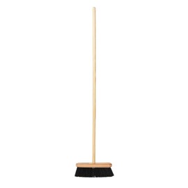 Superio Kitchen Broom Premium Black Tampico Bristles, Wood USA Handle, Heavy Duty Household Broom - Easy Swiping Dust and Wisp, Home, Kitchen Bedroom, Lobby, Floors and Corners