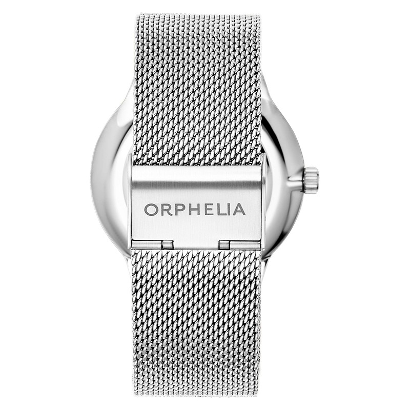 Orphelia Serendipity Men's Analogue Watch, Mesh/Silver/Grey, Classic, minimalist