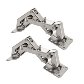 Qrity 2 PCS 130-175 Degree Adjustable Cabinet Hinges, Easy Installation, No Noise, Hydraulic Hinge Suitable for Kitchen Cabinet Doors, Wardrobe Doors, Bookcases, Soft Close Cabinet Hinges with Screws
