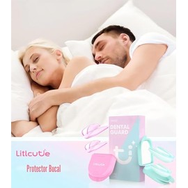 Protector bucal para dientes que rechinan por la noche, protectores nocturnos de 2 colores para dientes que rechinan, protector bucal reutilizable par