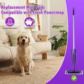 30 Pack Disposable Cleaning Pads for Flash Powermop, Power Mop Pad Refills for Floor Cleaning