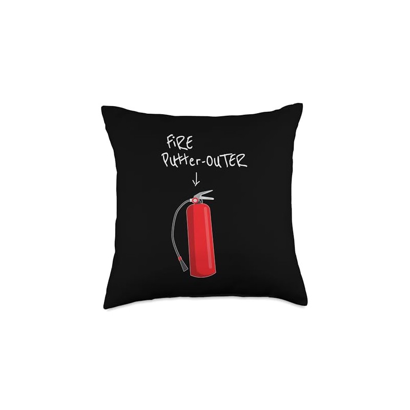 Fire Putter Outer Fire Extinguisher Fire fighter Funny Throw Pillow