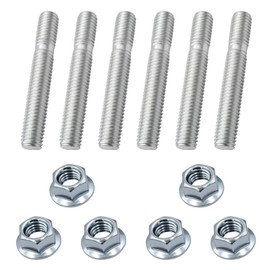 03133 Exhaust Manifold Bolts Stud Kit – M10-1.5 X 62mm Exhaust Bolts & Nuts, Direct Replacement for Exhaust Flange & Manifold, Hex Head Stainless Steel Exhaust Studs