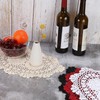 sourcing map 4 Pcs 16x10 Inch Handmade Crochet Doilies, Polyester