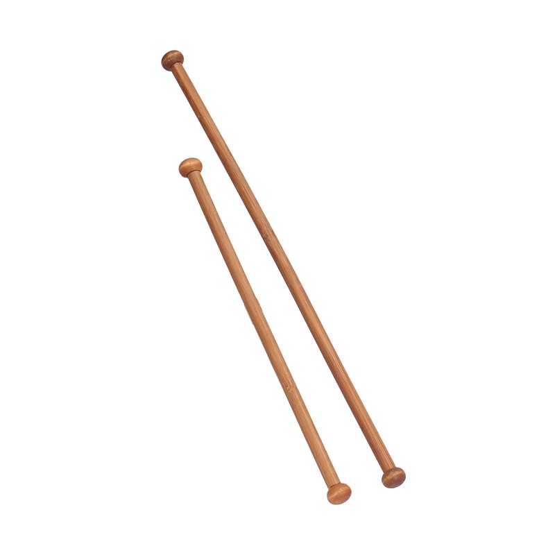 Pack of 4 Hanging Rods, Sandalwood Round Clothes Rail, Wooden