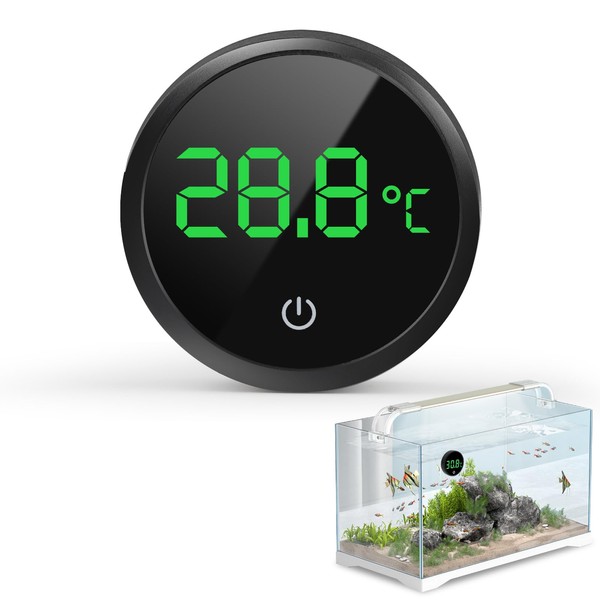 AHRLIC Aquarium Thermometer Digital, Fish Tank Thermometer Tropical with Large