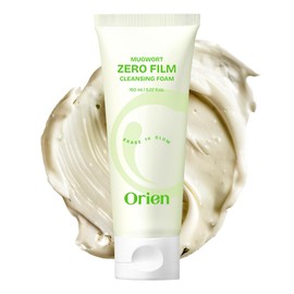 Orien Mugwort Zero Film Cleansing Foam 5.07 fl.oz, 150ml ㅣDaily Makeup Blackhead Removal No pore clogging Korean skincare double cleansing