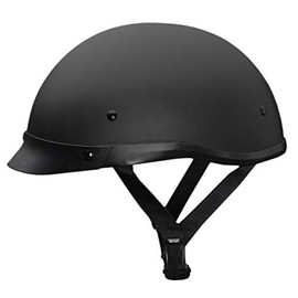 Fulmer, 3000623, Phantom Adult Shorty Motorcycle Helmet DOT Approved - Matte Black, M