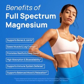 18 in 1 Magnesium Complex for Women and Men | Liposomal Magnesium Supplement with Glycinate, Citrate, Malate, Taurate, D3 & K2 | High Absorption for M