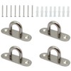 PMTFUMY 4-Pack Stainless Steel Pad Eye Plate U-Hooks – Heavy