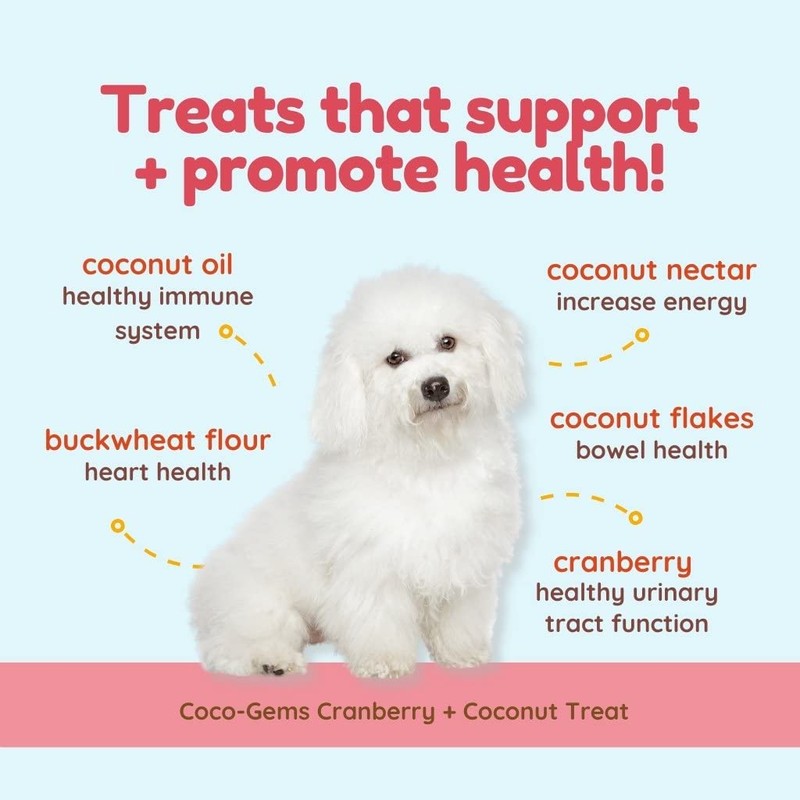 CocoTherapy Coco-Gems Dog Training Treat (Cranberry) 5 Oz.