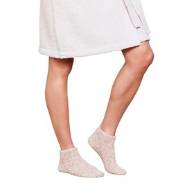 Barefoot Dreams® CozyChic® Heathered Tennis Socks, Heathered Willow-White, One Size