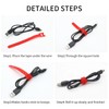 30PCS Adjustable Reusable Cable Ties Straps 12mmx150mm Hook and Loop