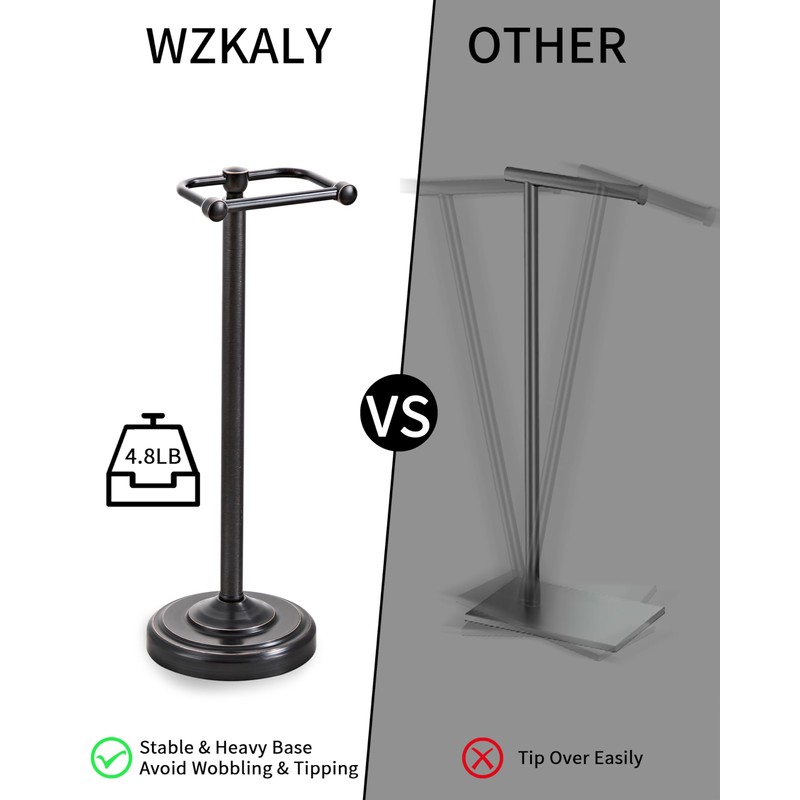 Toilet Paper Holder Stand, Oil Rubbed Bronze Toilet Paper Holder