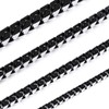 MOWOM Black Chain Necklace for Men Women Water Resistent 316L