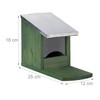 Relaxdays Squirrel Feeder, Wooden Feeding House - Weatherproof Metal Roof