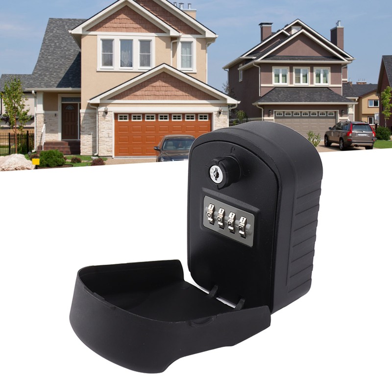 Security Case Lock Box Wall Mounted Waterproof Lockbox Aluminum Alloy