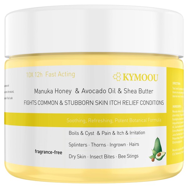 Manuka Honey Tea Tree Drawing Salve Cream Ointment for Boil, Cyst Removal Patch, Splinter Remover, Boil Ease, Ingrown Hair, Chigger, Carbuncle, Pilonidal, Bug, Mosquito, Spider Bites, Bee Sting