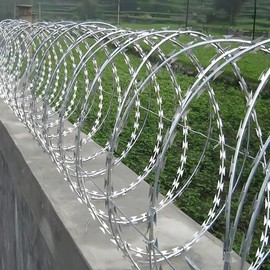 Razor Wires, Double Spiral Razor Barbed Wire,Razor Wire for Wire Fencing Garden,98 Feet
