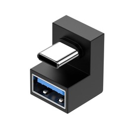 Xiwai 180 Degree Up & Down Angled Type-C USB-C OTG to USB 5.0 Female Extension Adapter for Cell Phone & Tablet
