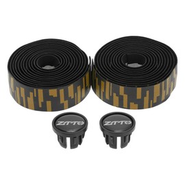 BULLSPANN 1 Pair of Bicycle Handlebar Tapes, Cork Bicycle Handlebar Tapes, EVA Bicycle Handlebar Wrap for Road Bike, Mountain Bike, Black Gold Tone