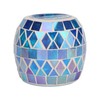 Purple Blue Mosaic Glass Candle Holder Romantic DIY Scented Candle