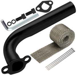 YOXUFA 212cc Exhaust Pipe Header Replacement for Predator 212cc 196cc 224cc 6.5hp Coleman CT200U CT200U-EX BT200X KT196 Baja Warrior Massimo MB200 Mini Bike Go Kart GX160 GX200 Small Engine Parts