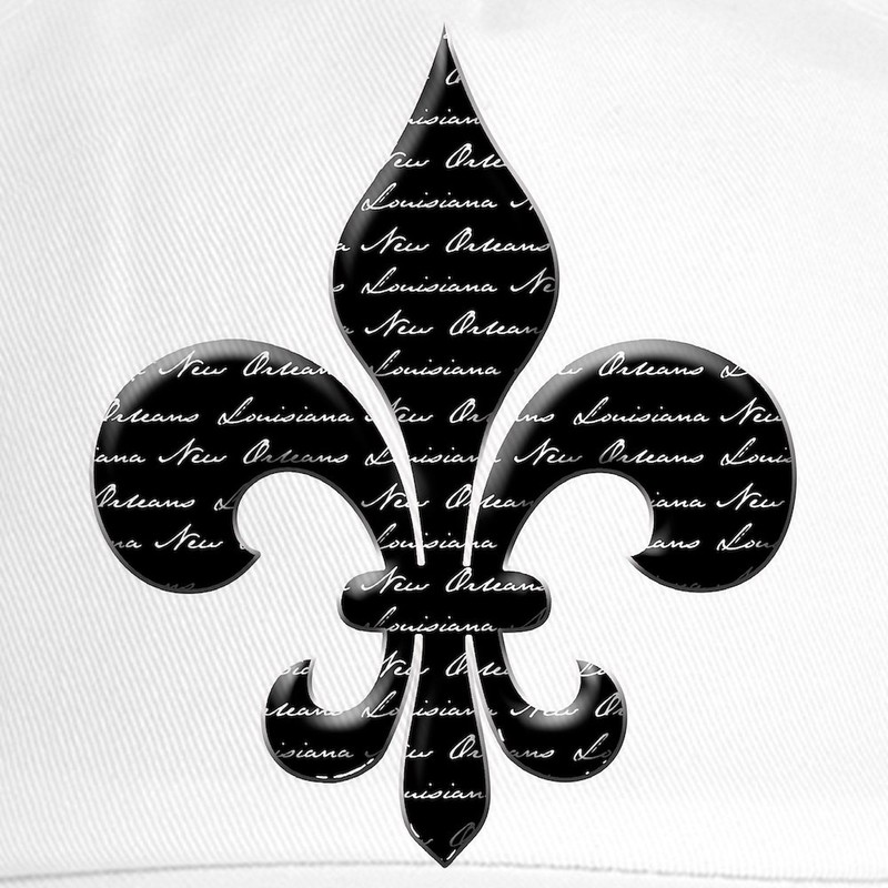 CafePress Calligraphy Fleur De Lis Cap Unique Adjustable Baseball Hat