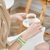 Surfer Heishi Clay Bead Bracelets for Women Bohemian Stackable Gold